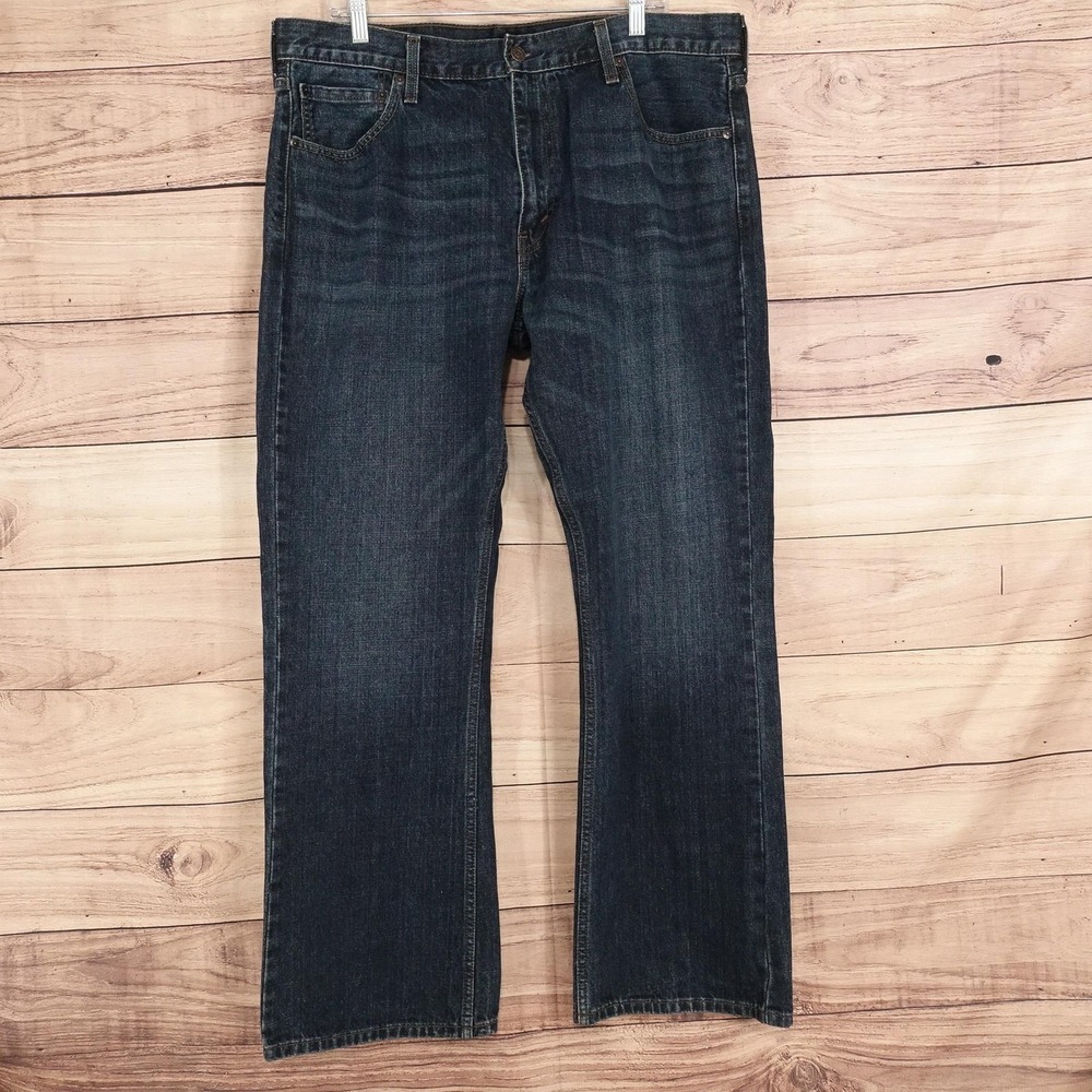 Levis 527 Jeans Mens 40x32 Blue Dark Wash Slim Bootcut Denim Pants
